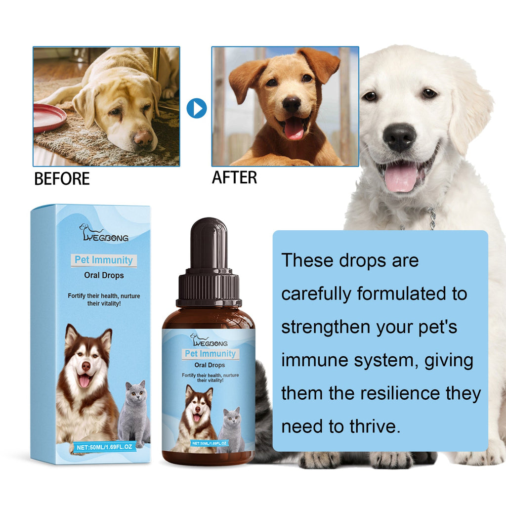 Pet Immune Oral Drops, Special Nutritional And Immune Health Drops For Cats And Dogs