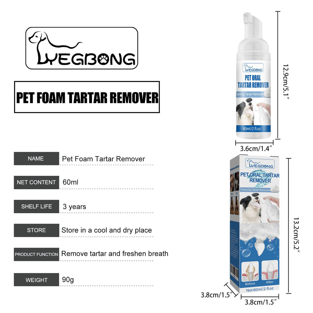 Pet Tartar Remover, Removing Dental Calculus Yellow Teeth Halitosis Cleaning Teeth Mouth Foam Cleaner