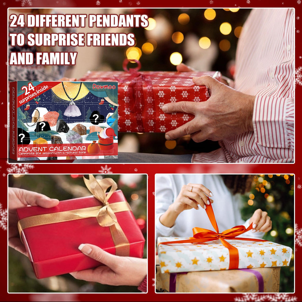 Christmas Advent Calendar Mineral Blind Box 24-Box Christmas Gift Toy Mineral Blind Box