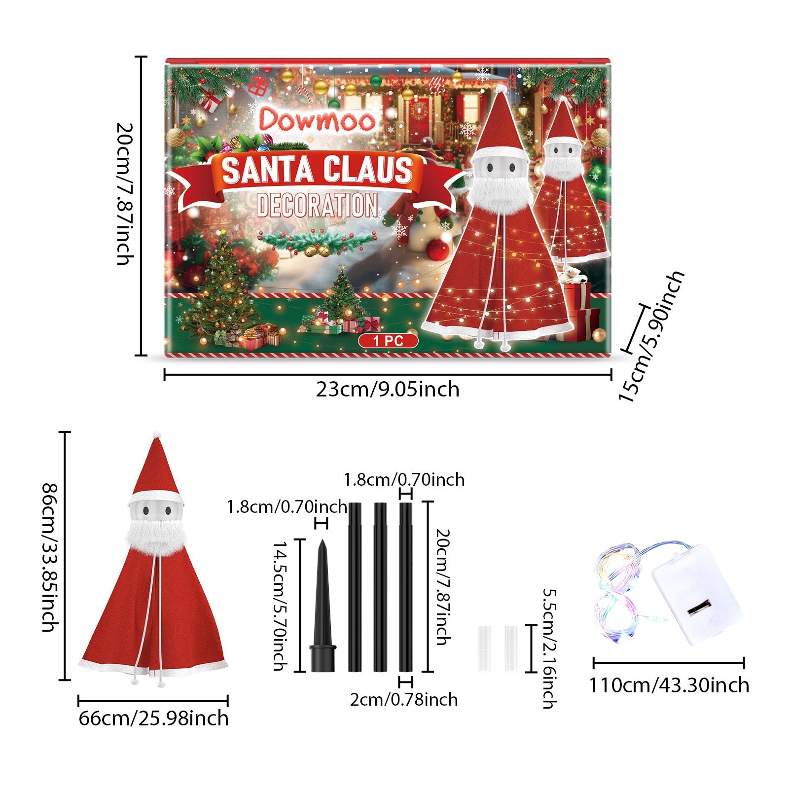 Christmas Santa Decorations, Fun Ornaments Festive Atmosphere Detachable Lightweight Fun Toys