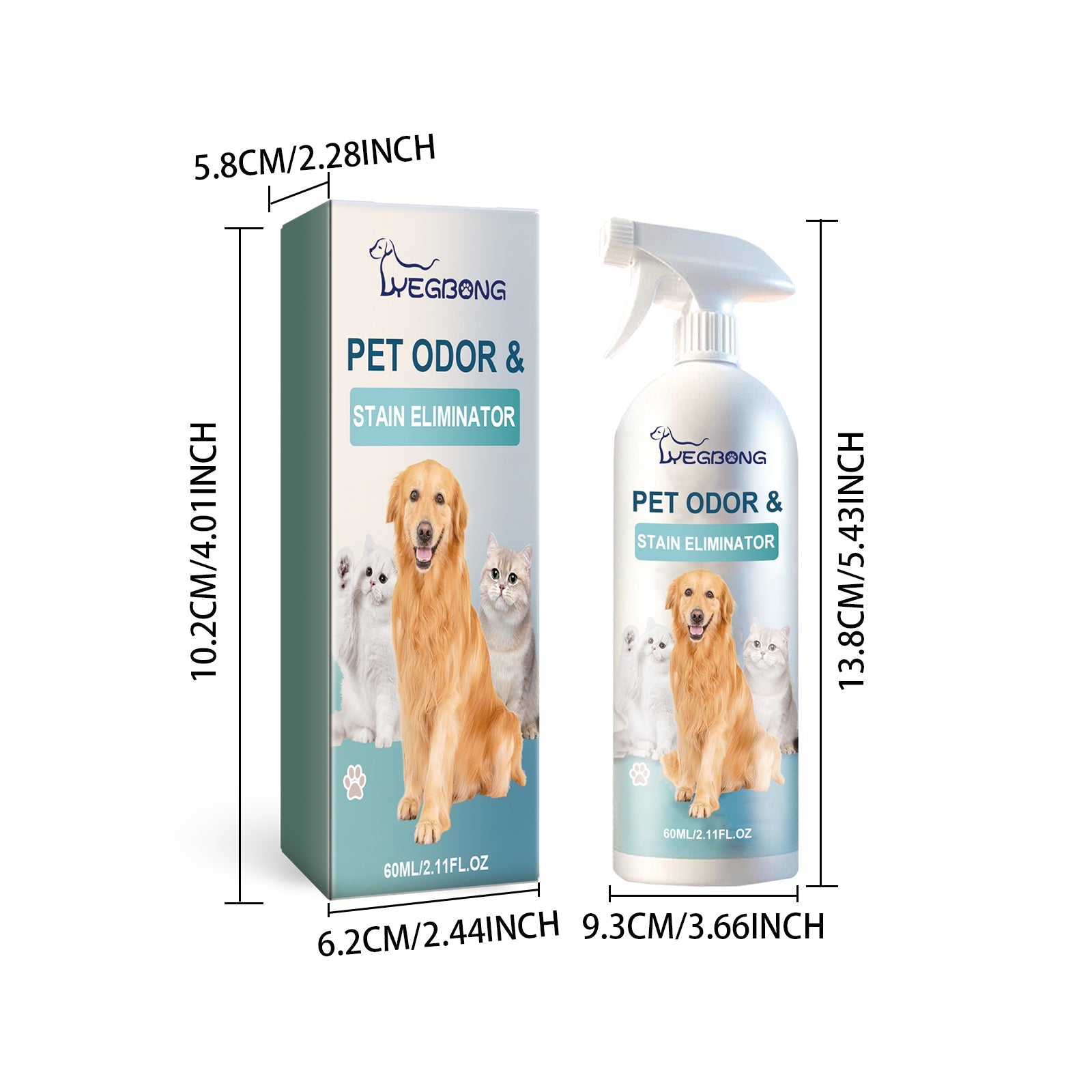 Pet Odor & Stain Eliminator, Clean Dog And Cat Body Odor Feces Odor Removal Indoor Fresh Deodorizer