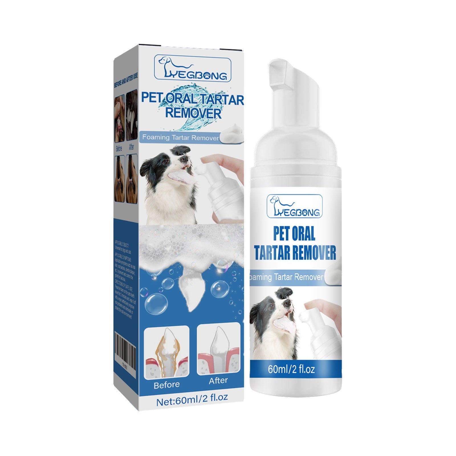Pet Tartar Remover, Removing Dental Calculus Yellow Teeth Halitosis Cleaning Teeth Mouth Foam Cleaner