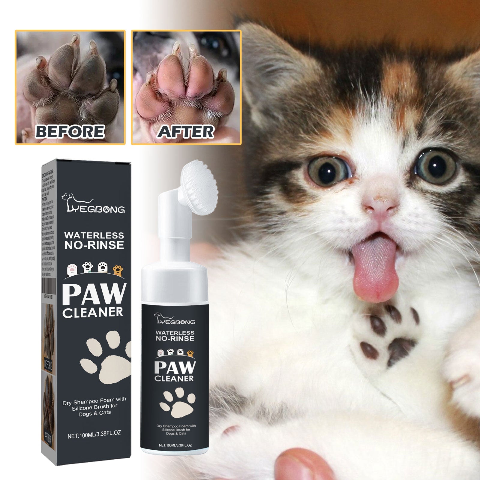 Pet Paw Cleaner, Dog Cat Paw Cleaning Foot Care Cleaner