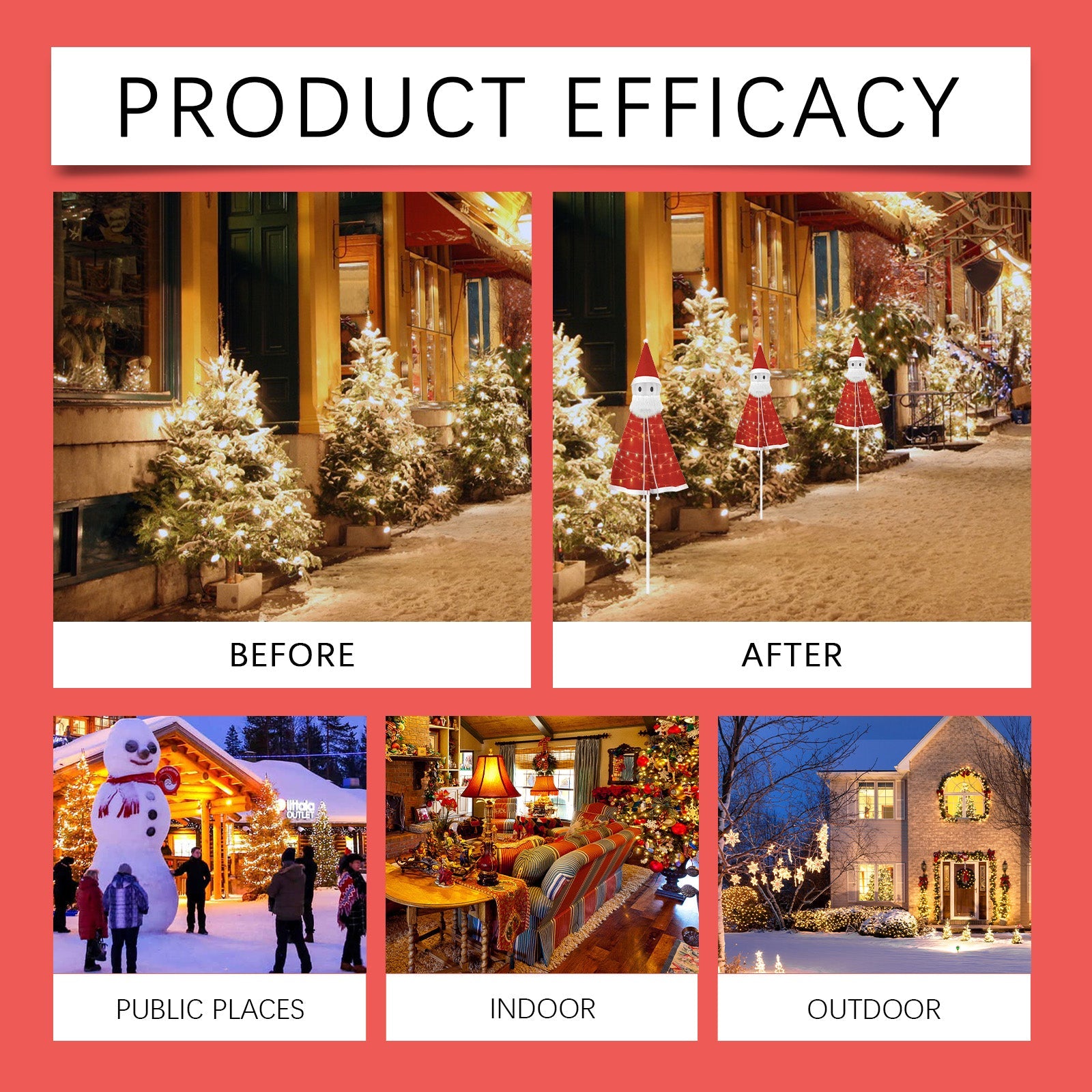 Christmas Santa Decorations, Fun Ornaments Festive Atmosphere Detachable Lightweight Fun Toys