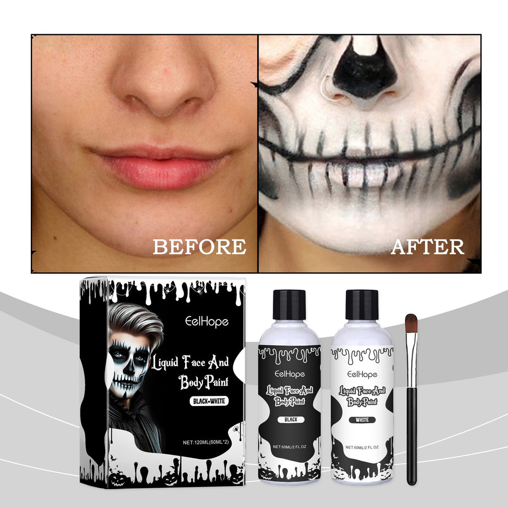 Halloween Party Instant Dry Paint Solution, Paint Foundation Makeup Makeup Clown Colorful Paint Solution