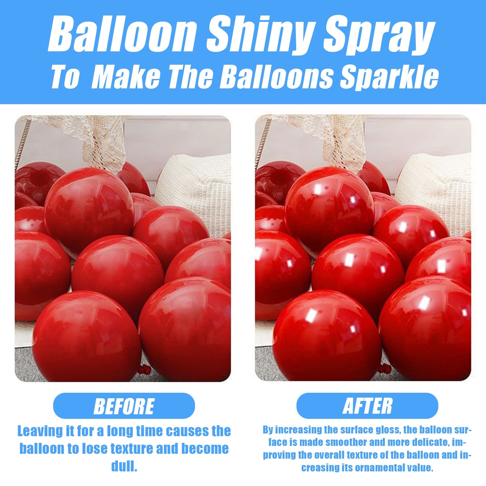 Balloon Shiny Spray, Anti-Oxidation To Maintain The Brightness Of The Balloon Surface Scene Decoration Supplies