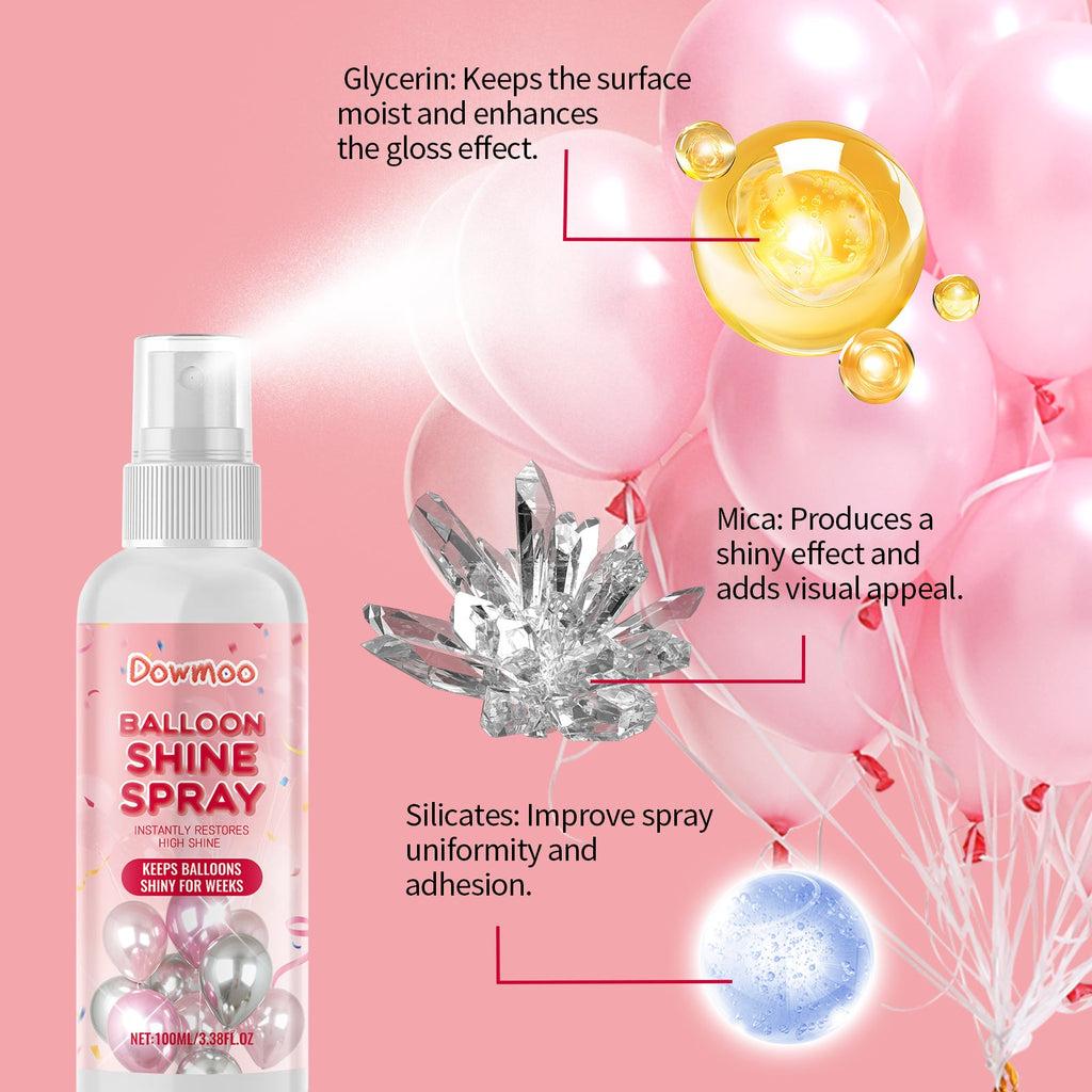 Balloon Shine Spray Brightens Up The Party Atmosphere With Easy To Apply Gloss Latex Balloon Spray