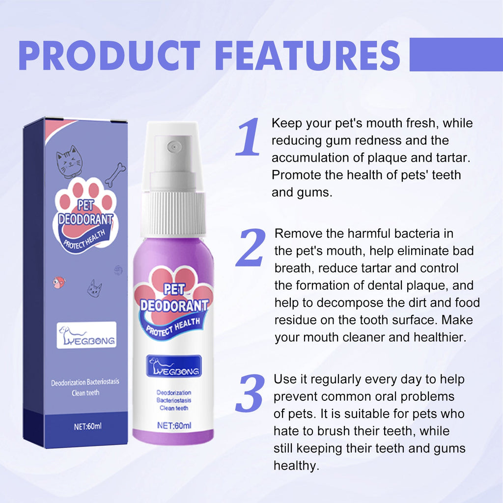 Oral Spary For Pets, Pet Mouth Cleaner Cat Deodorizer Breath Fresher Spray