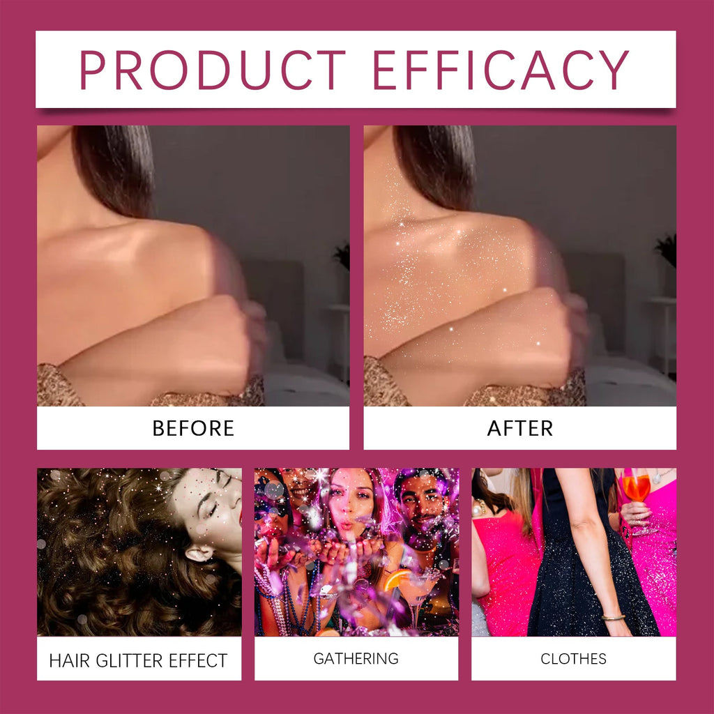 Stage Makeup Spray, Prom Festival Carnival Hair Body Shimmer Highlight Makeup Spray