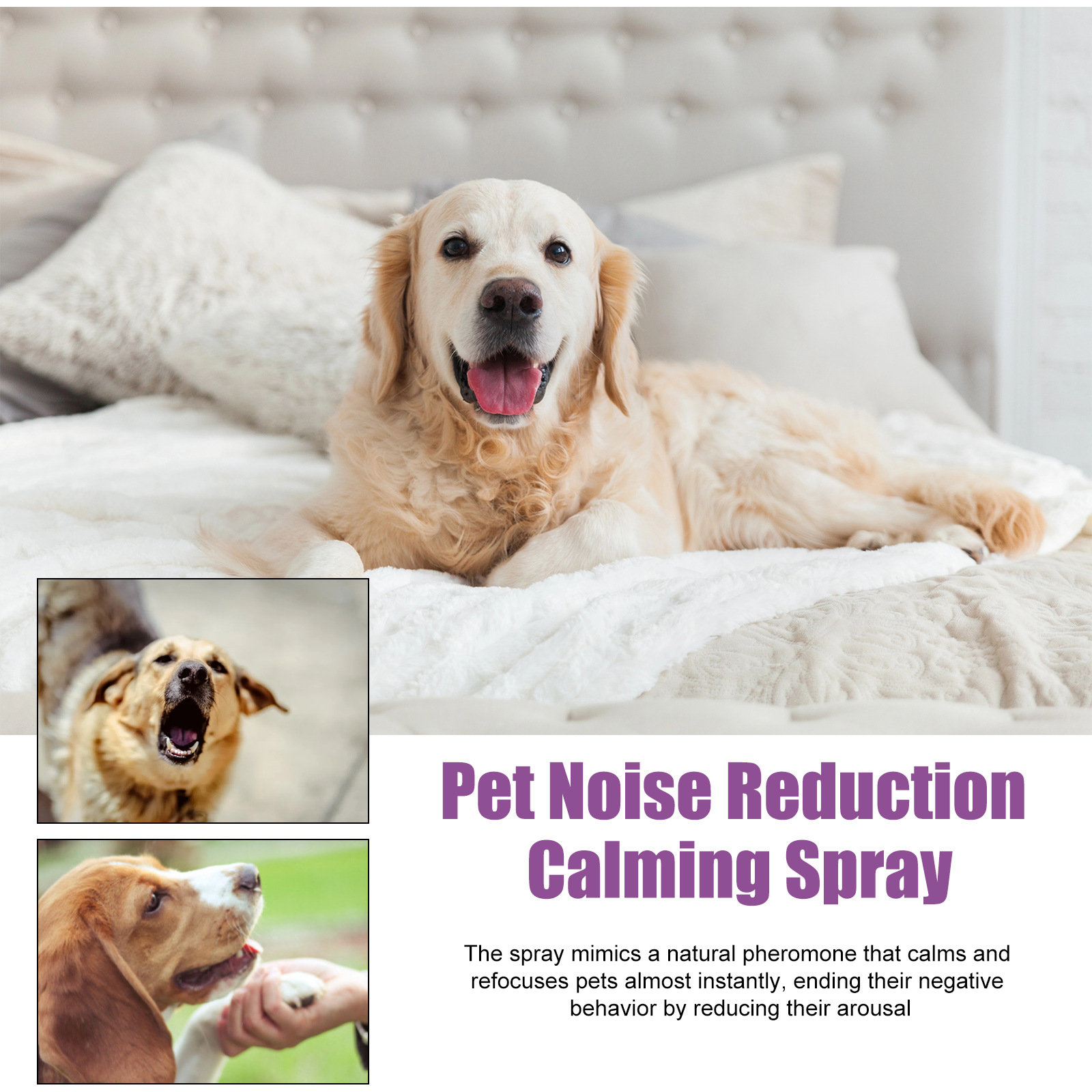 Pet Noise Reduction Calming Spray, Prevent Stress Soothe Pet Calm Mood Reduce Pet Noise Spray