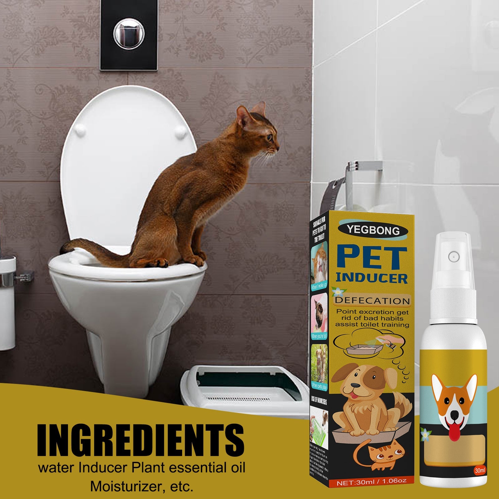 Pet Defecation Locator Spray, Pet Poop Location Pet Cats And Dogs Locate Defecation Inducers