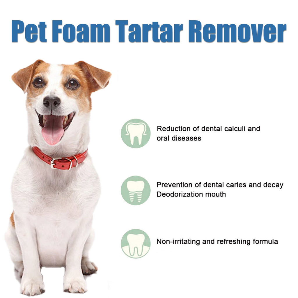 Pet Tartar Remover, Removing Dental Calculus Yellow Teeth Halitosis Cleaning Teeth Mouth Foam Cleaner