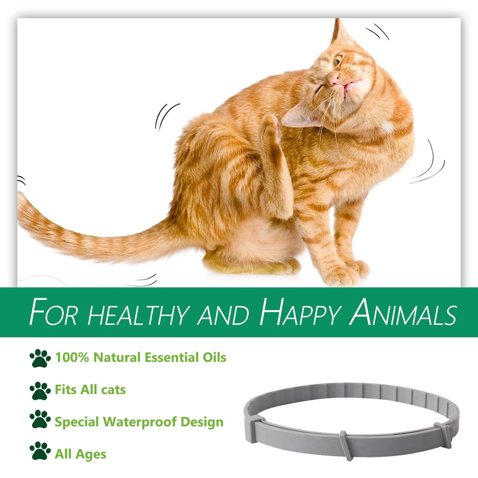 Pet Deworming Collar, Flea Resistant Tick Resistant Pet Waterproof Adjustable Deworming Collar