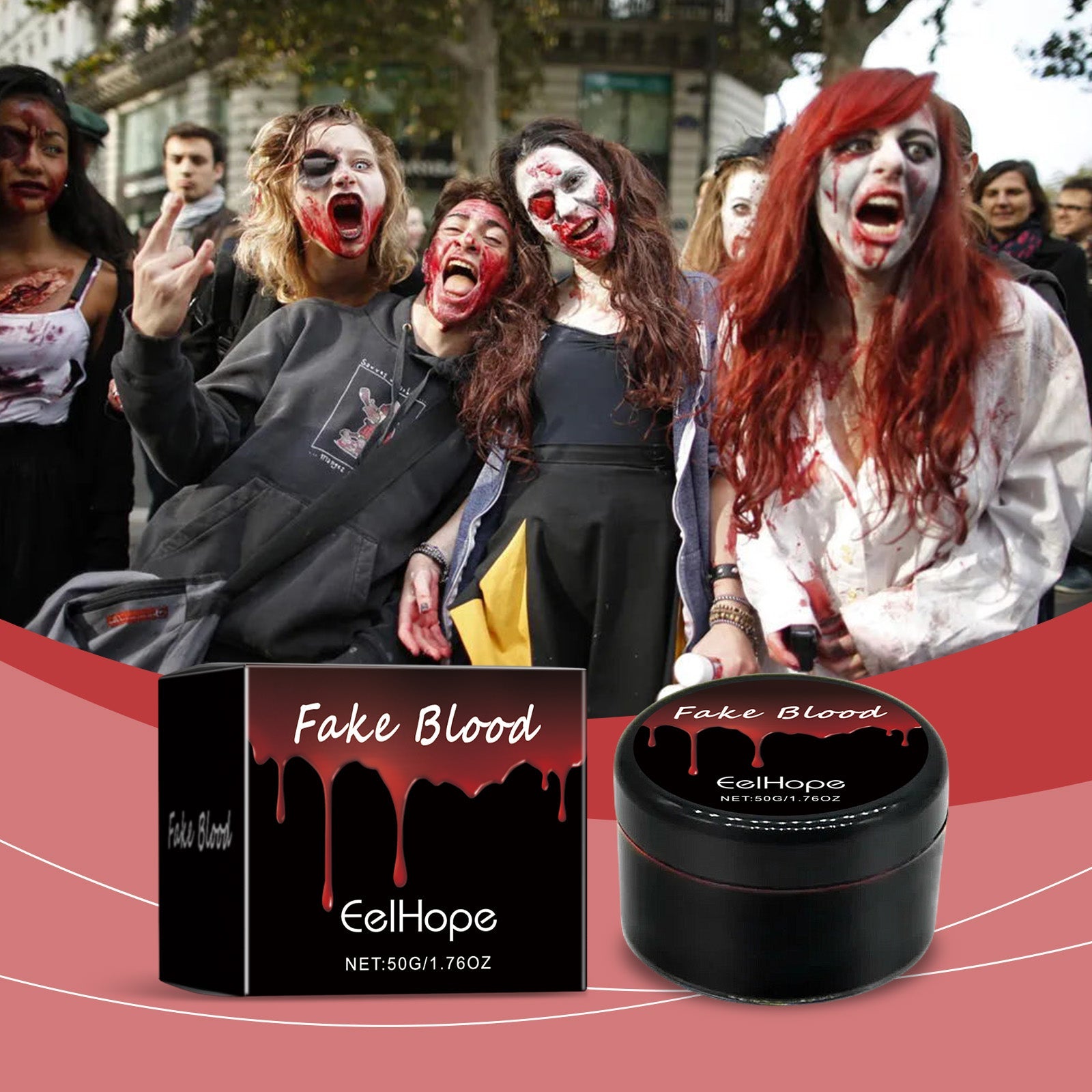 Eelhope Halloween Fake Blood Makeup Props Fake Blood Realistic And Easy To Wash Blood Plasma Trick Fake Blood