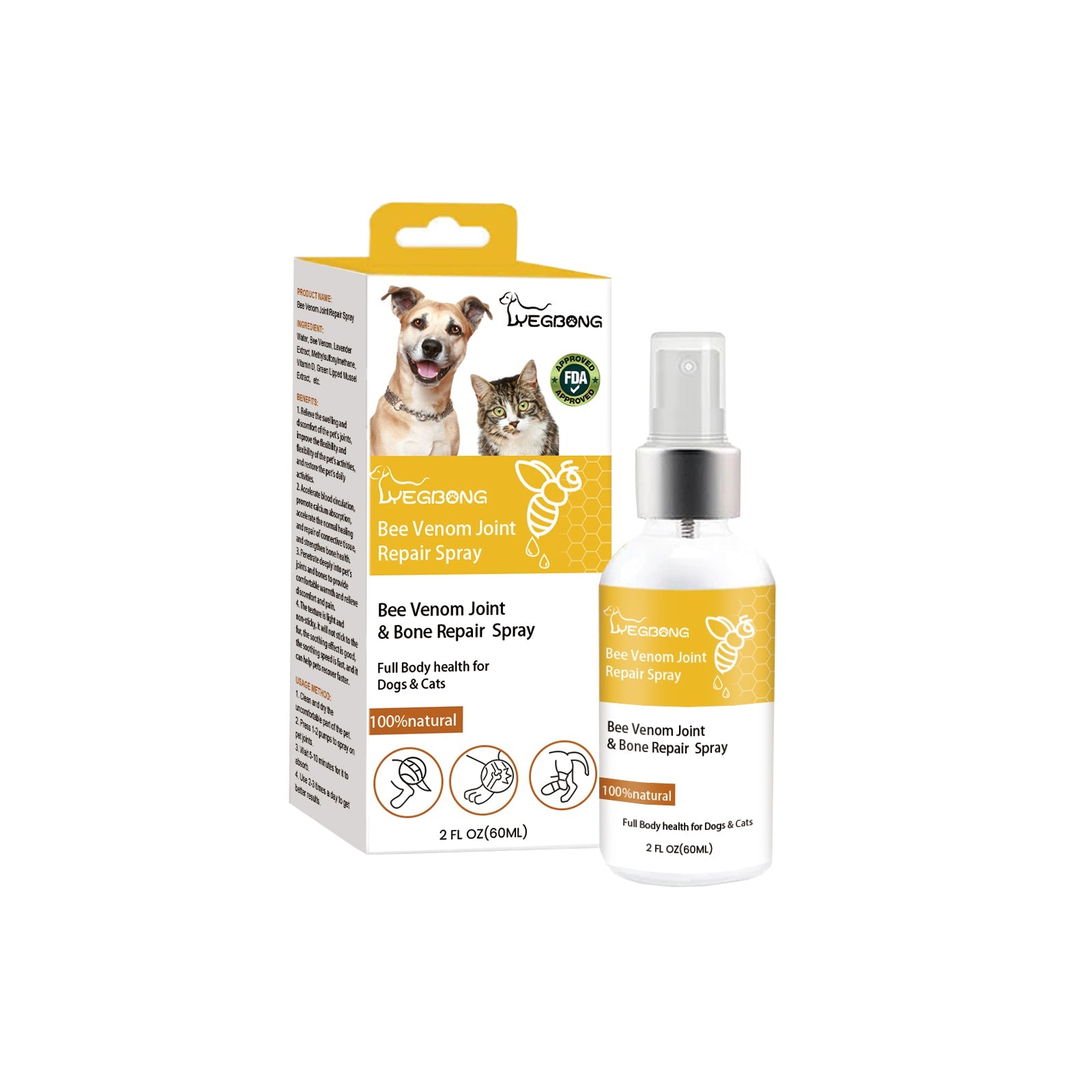 Pet Joint Repair Spray, Cats And Dogs Relieve Body Joint Soreness Muscles And Bone Care Spray