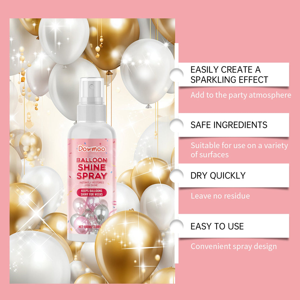 Balloon Shine Spray Brightens Up The Party Atmosphere With Easy To Apply Gloss Latex Balloon Spray