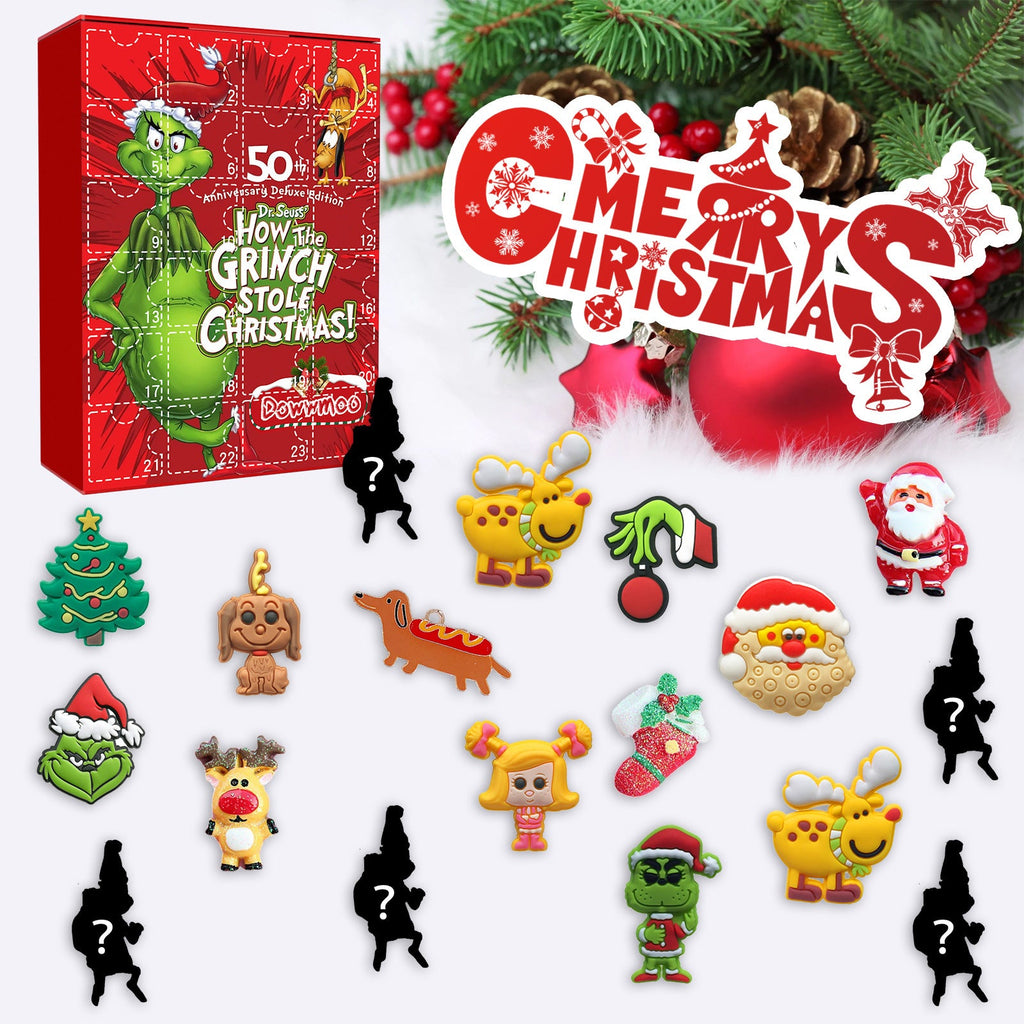 Green Sulley Grinch Blind Box Green Sulley Grinch Series 24 Box Christmas Cartoon Toy Blind Box