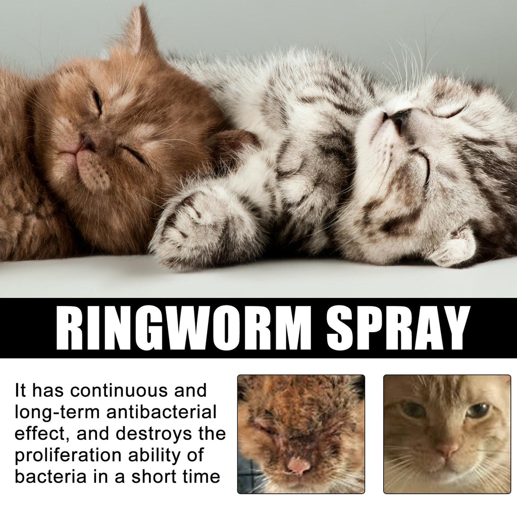 Cat Ringworm Spray, Pet Cats Anti-Mite Cat Moss Care Skin External Use Anti-Itch Spray
