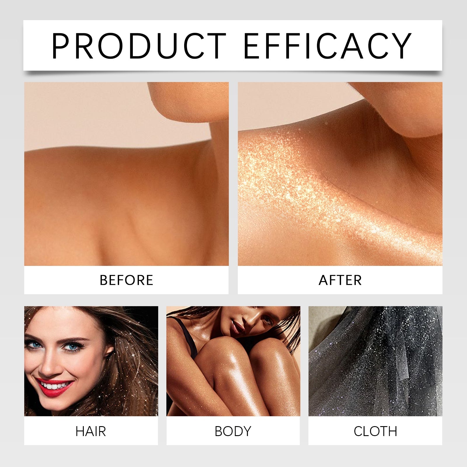 Stage Makeup Glitter Spray, Highlighter Spray Natural Stereo Long-Lasting Brightening Glitter