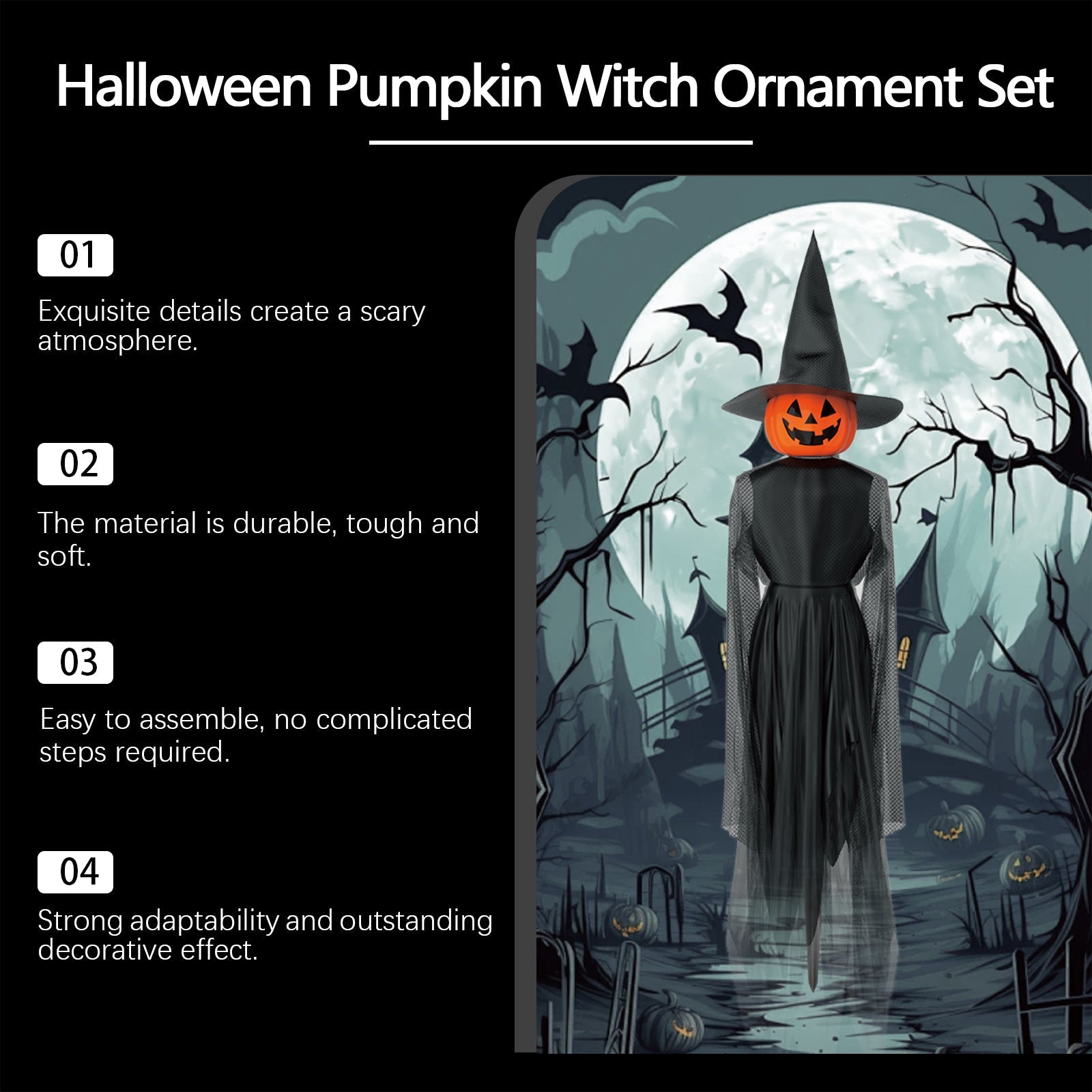 Halloween Pumpkin Witch Hanging Set Halloween Surprise Party Atmosphere Decoration Decoration Props