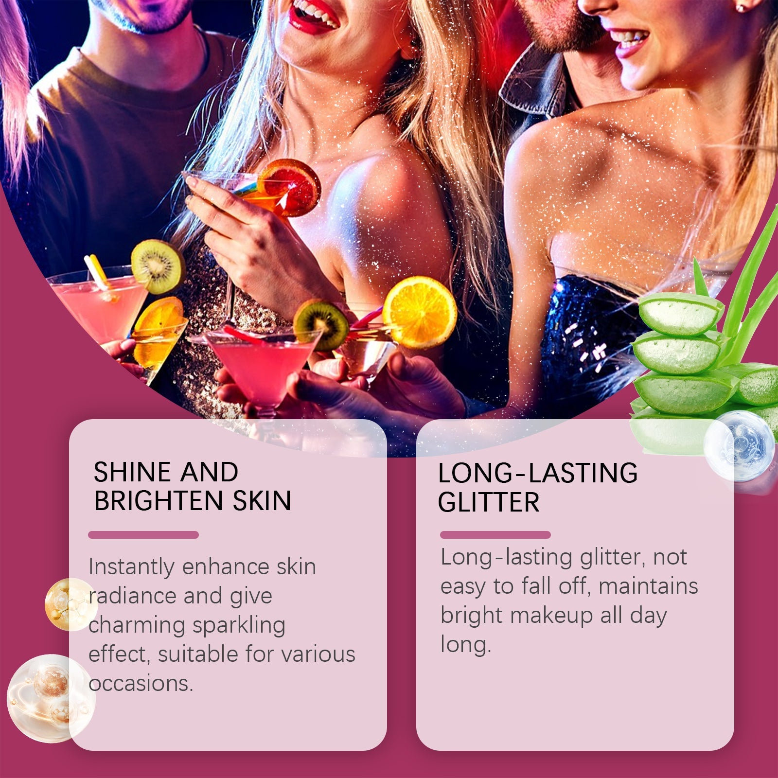 Stage Makeup Spray, Prom Festival Carnival Hair Body Shimmer Highlight Makeup Spray