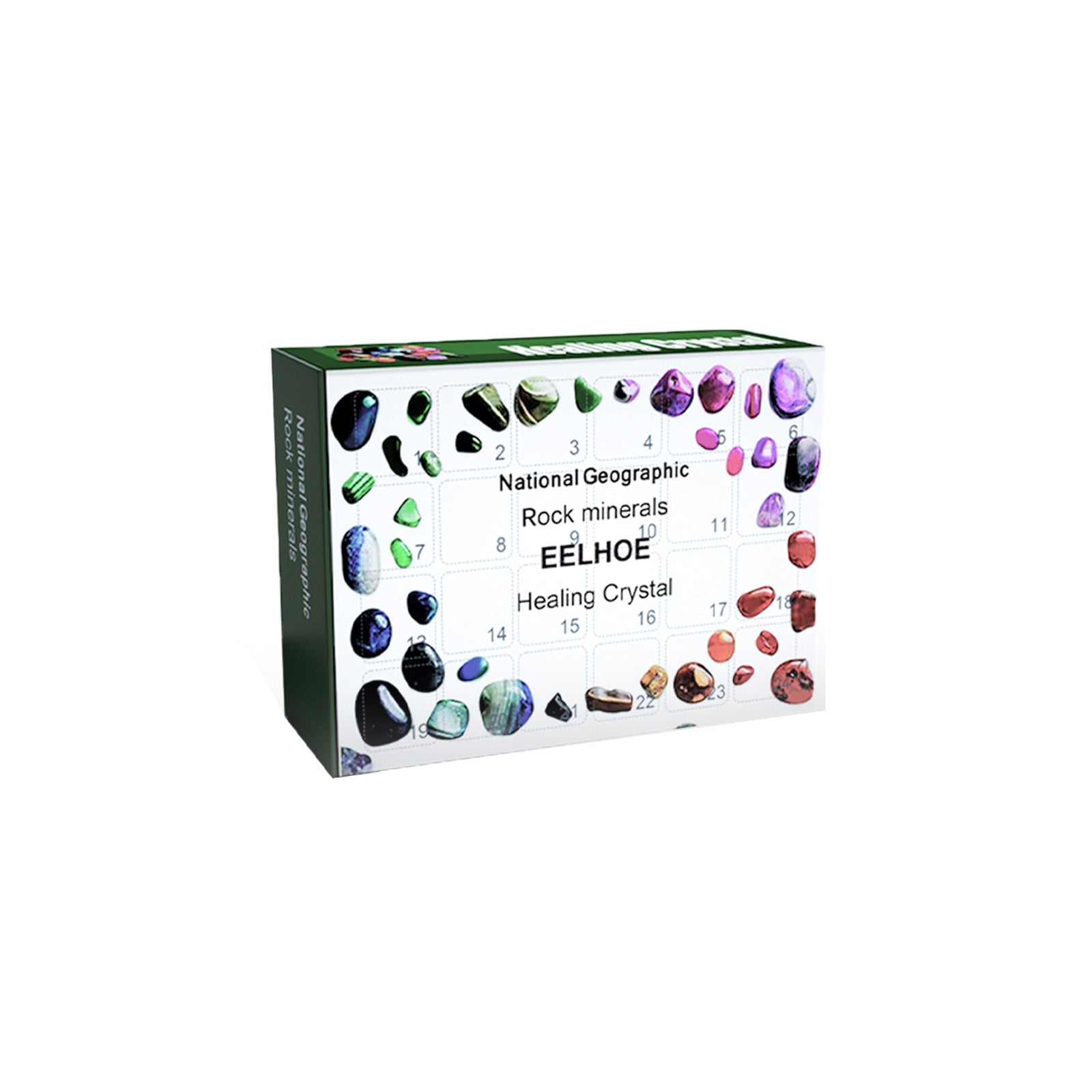 24 Grid Ore Blind Box, Green Christmas Surprise Guess Small Gift Blind Box