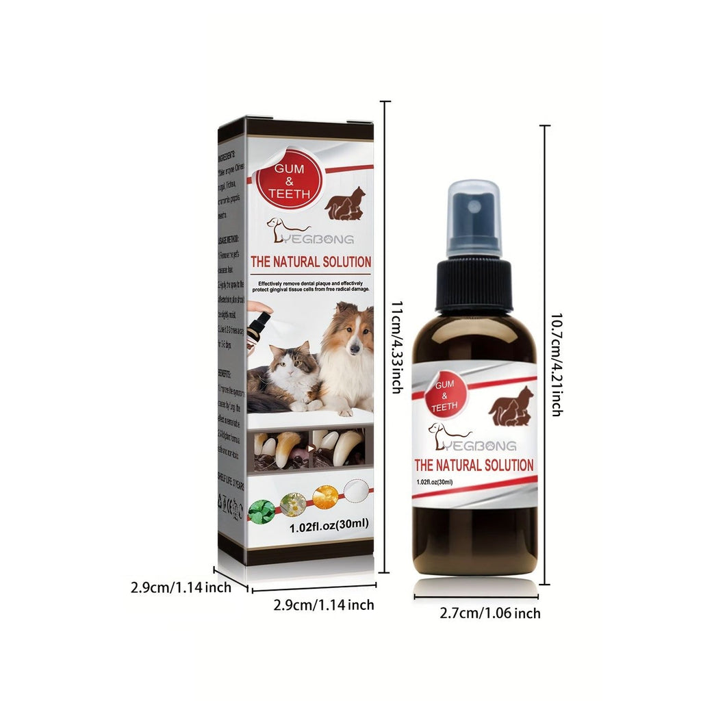 Pet Tooth Cleaning Spray, Cats And Dogs Removal Tartar Stains Bad Breath Oral Cleaning Spray