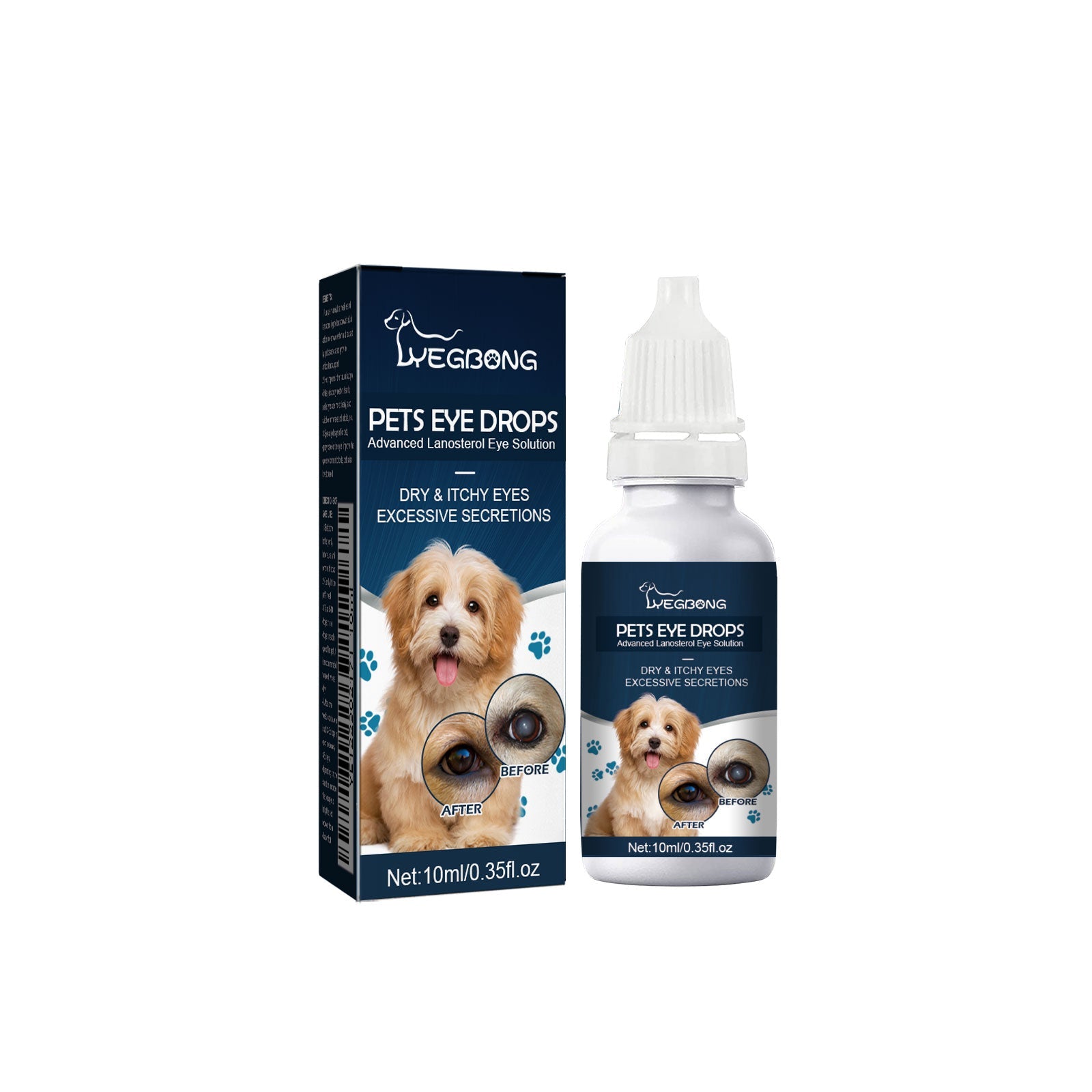 Pet Eye Drops, Cats And Dogs Remove Tears Relieve Eyes Itchy Cleansing Eye Drops