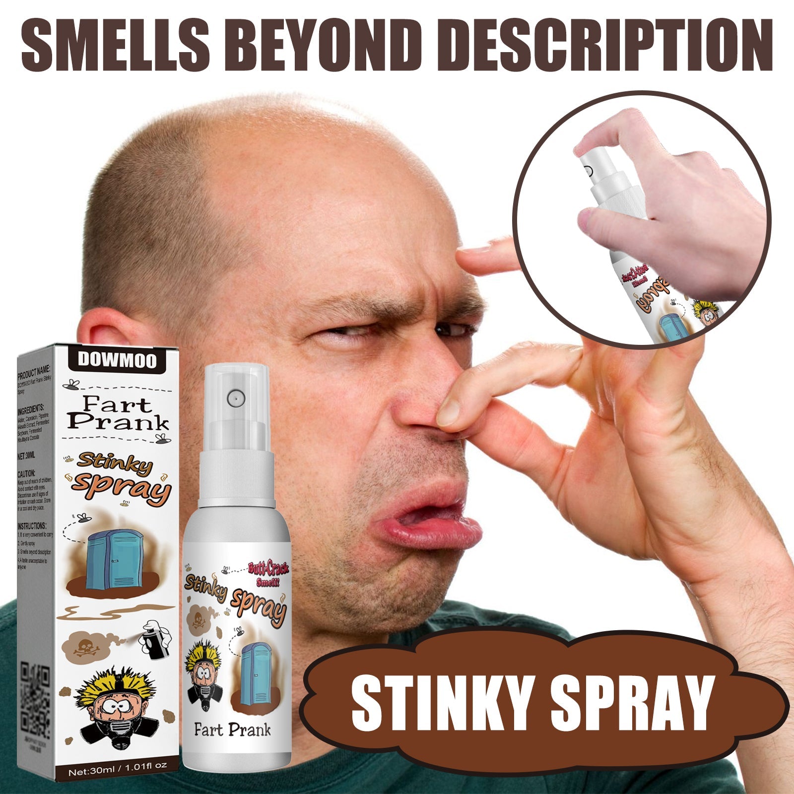 Fart Spray, A Liquid Spray For Funky Long-Lasting Odors Entertainment Spoofing Odor-Relieving Toys