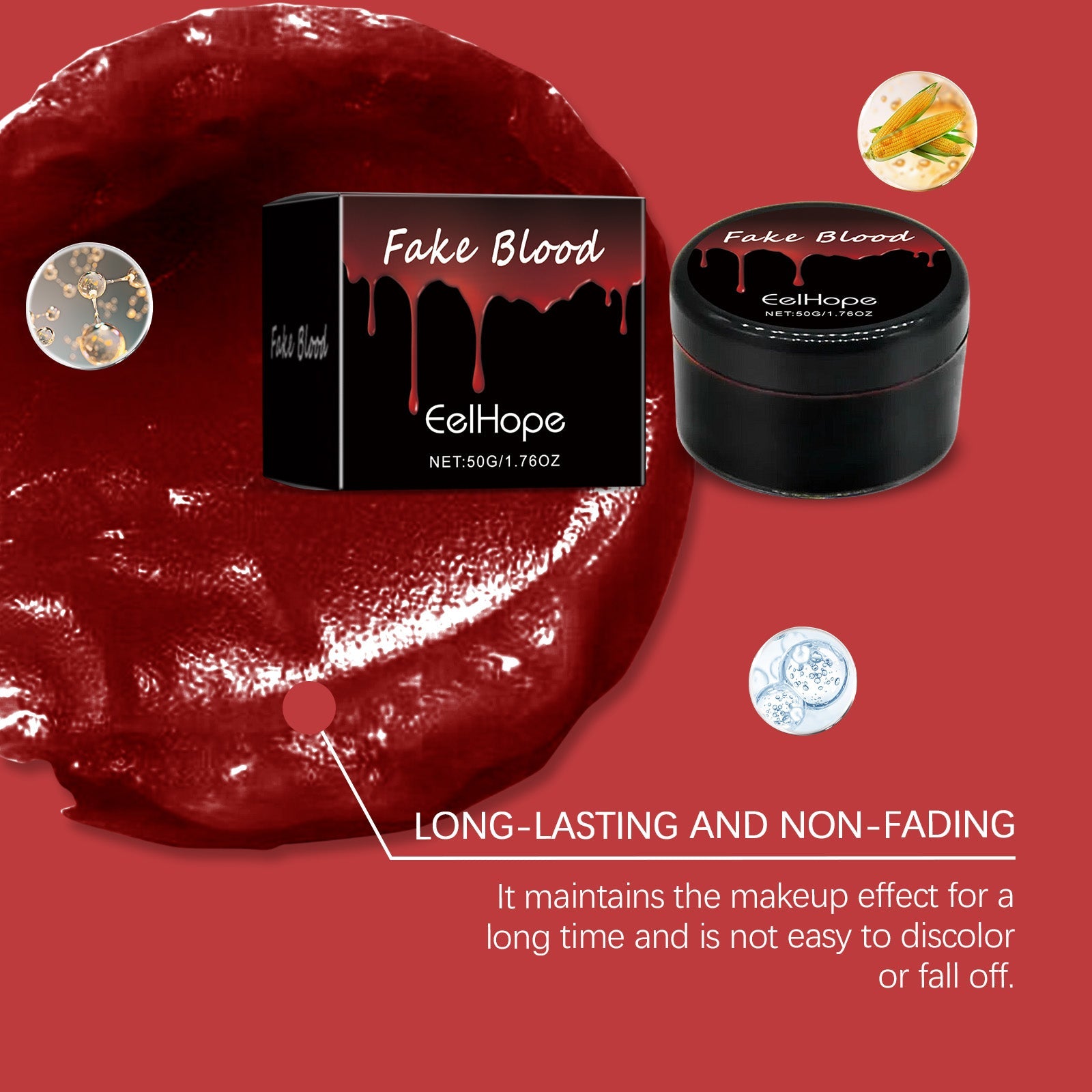 Eelhope Halloween Fake Blood Makeup Props Fake Blood Realistic And Easy To Wash Blood Plasma Trick Fake Blood