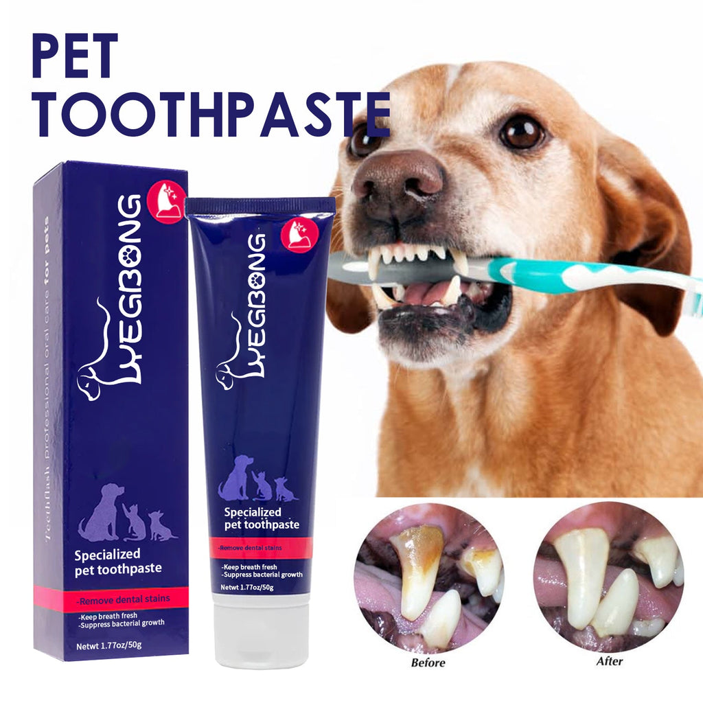 Pet Mouth Cleaning Cream, Cats And Dogs Clean Bad Breath Tartar Stains White Teeth Cream