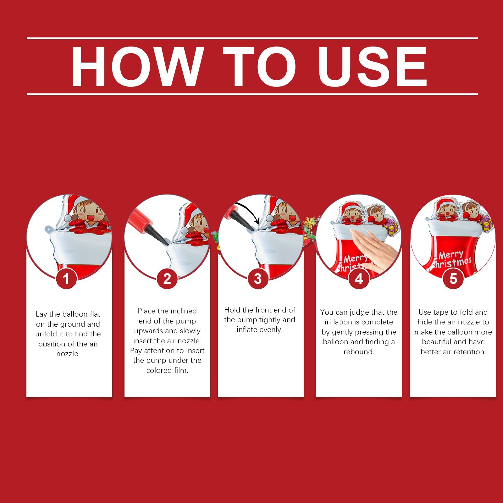 Christmas Balloons,Balloon Standing Santa Claus Reindeer Christmas Tree Event Atmosphere Arrangement