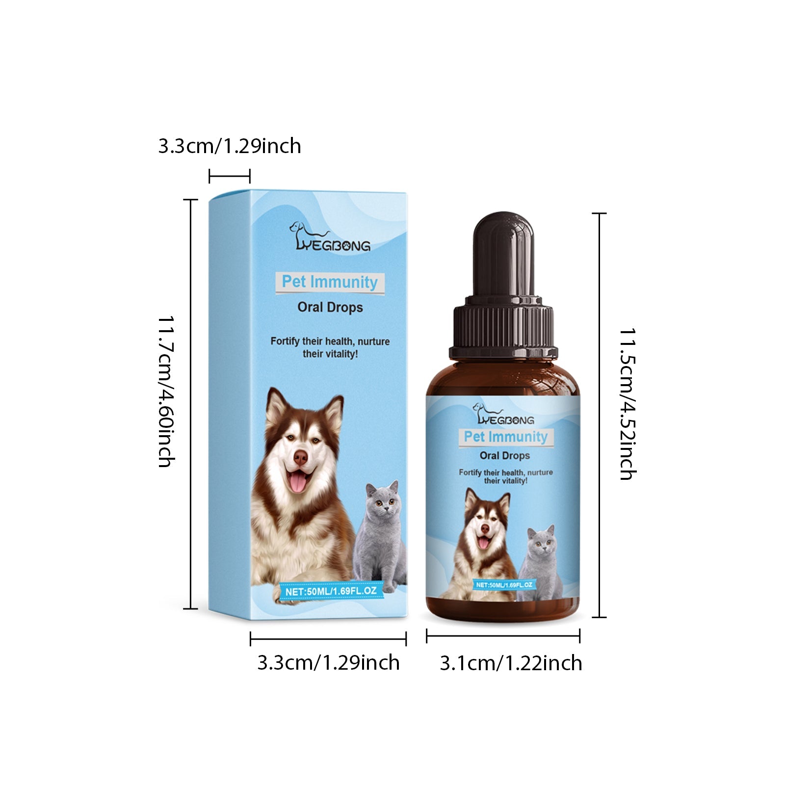 Pet Immune Oral Drops, Special Nutritional And Immune Health Drops For Cats And Dogs