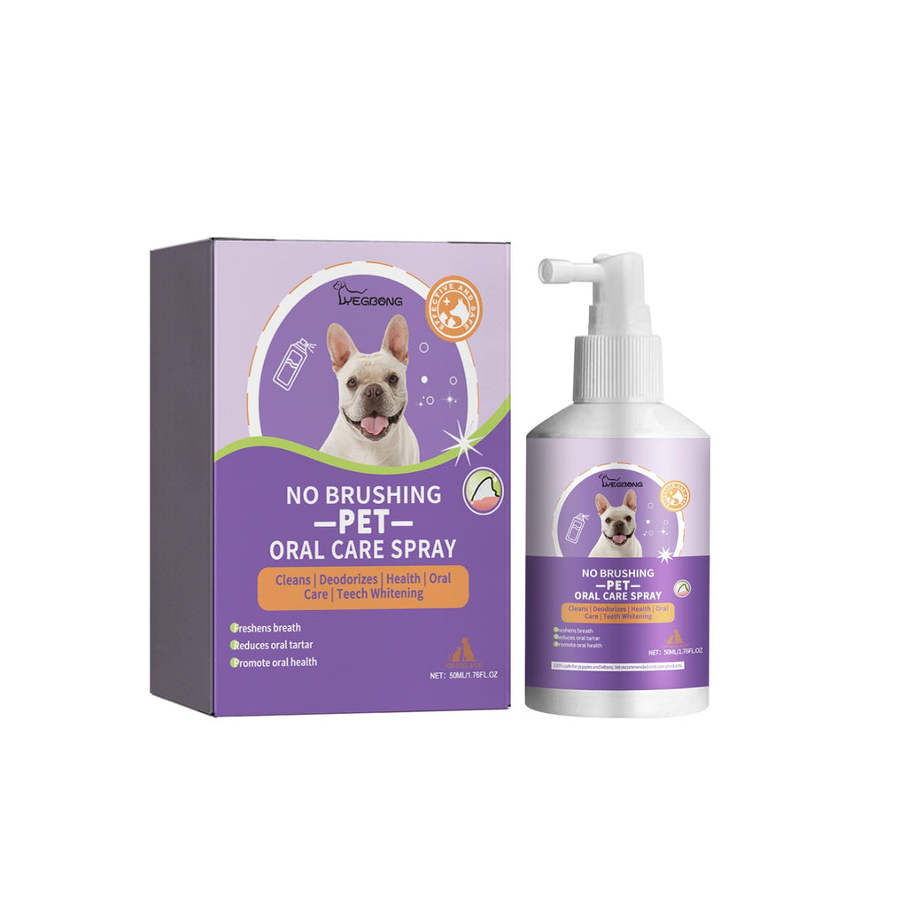 Dog And Cat Tooth Cleaning Spray, Pet Mouth Cleaning Breath Fresh Deodorizing Cleaning Spray