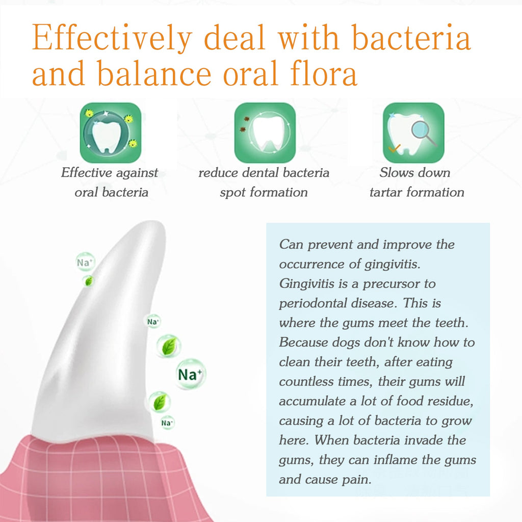 Dog Cat Tooth Cleaning Finger Set, Pet Breath Fresh Remove Tartar Stones Teeth Clean Finger Set