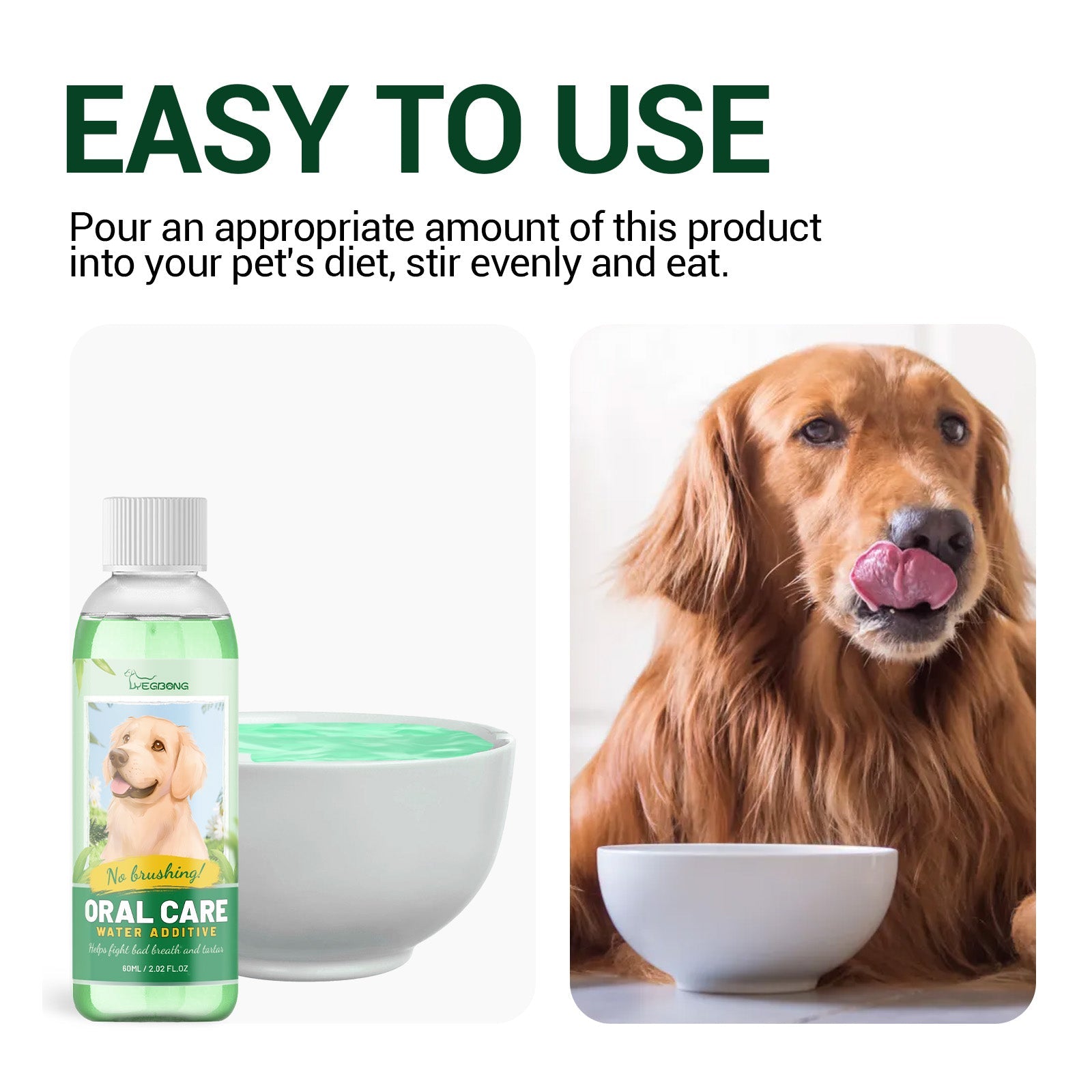 Pet Fresh Breath Cleanser Teeth Water Dog Dog Cat Tooth Stains Mouth Cleaning Ear Canal Odor Cleaning Earwax