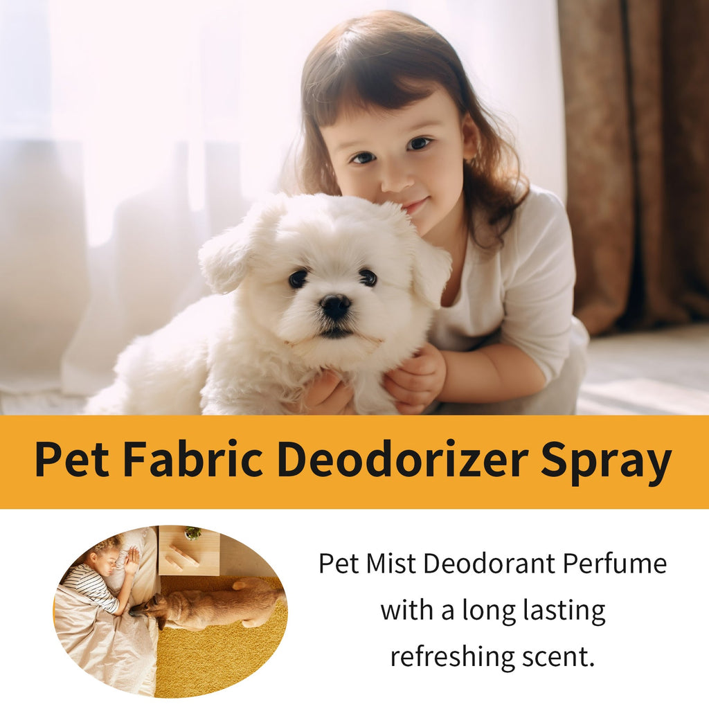 Pet Fabric Deodorizer Spray, Fresh Air Clean Pet Odors Indoor Air Fresh Long-Lasting Deodorant
