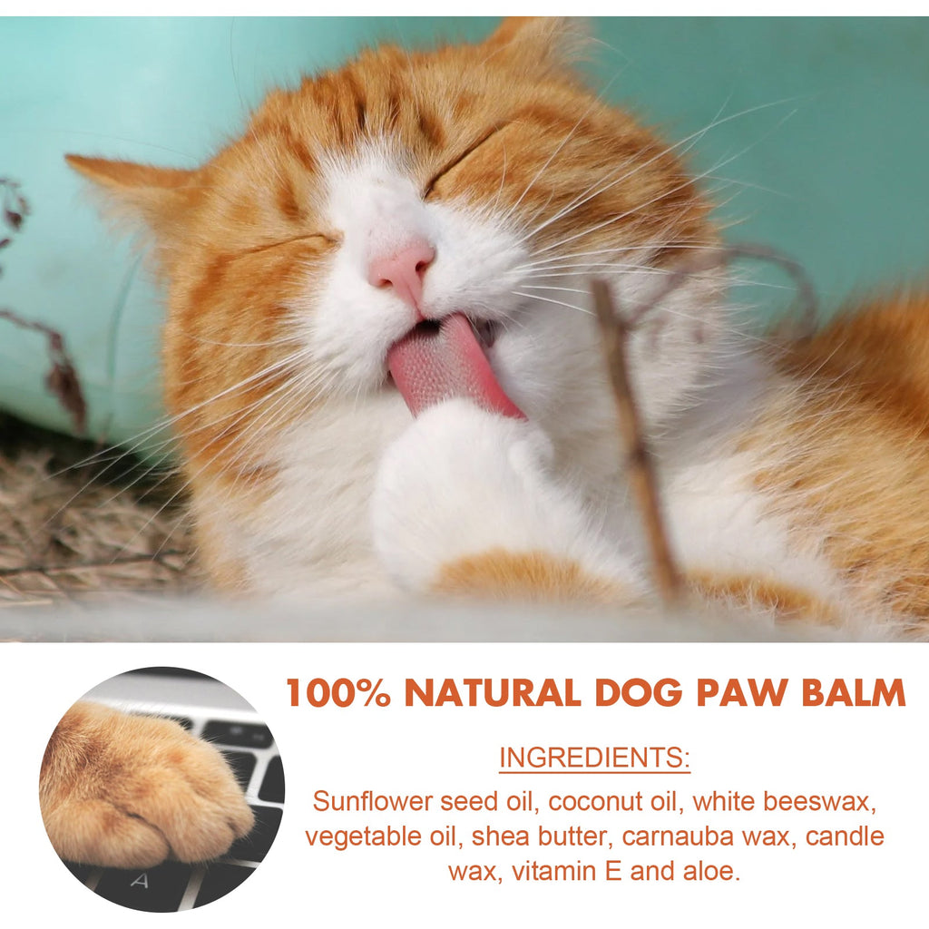 Pet Paw Balm For Cats And Dogs Foot Pad Protective Oil Soothes And Moisturizes And Cures Dry And Cracked Feet