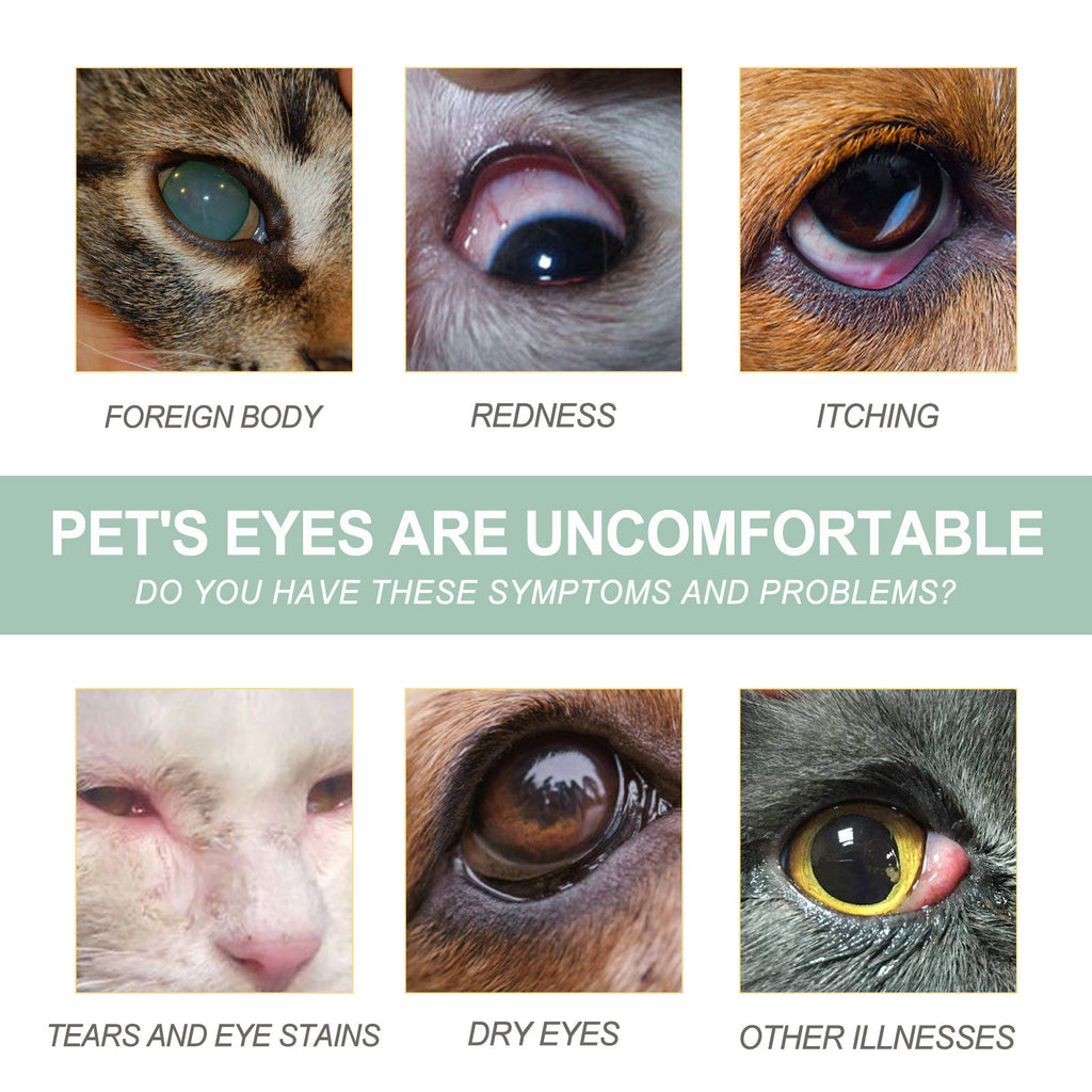 Eye Drops For Cats And Dogs, Pet Eye Clean Eye Care Drops For Tear Stains And Dirt