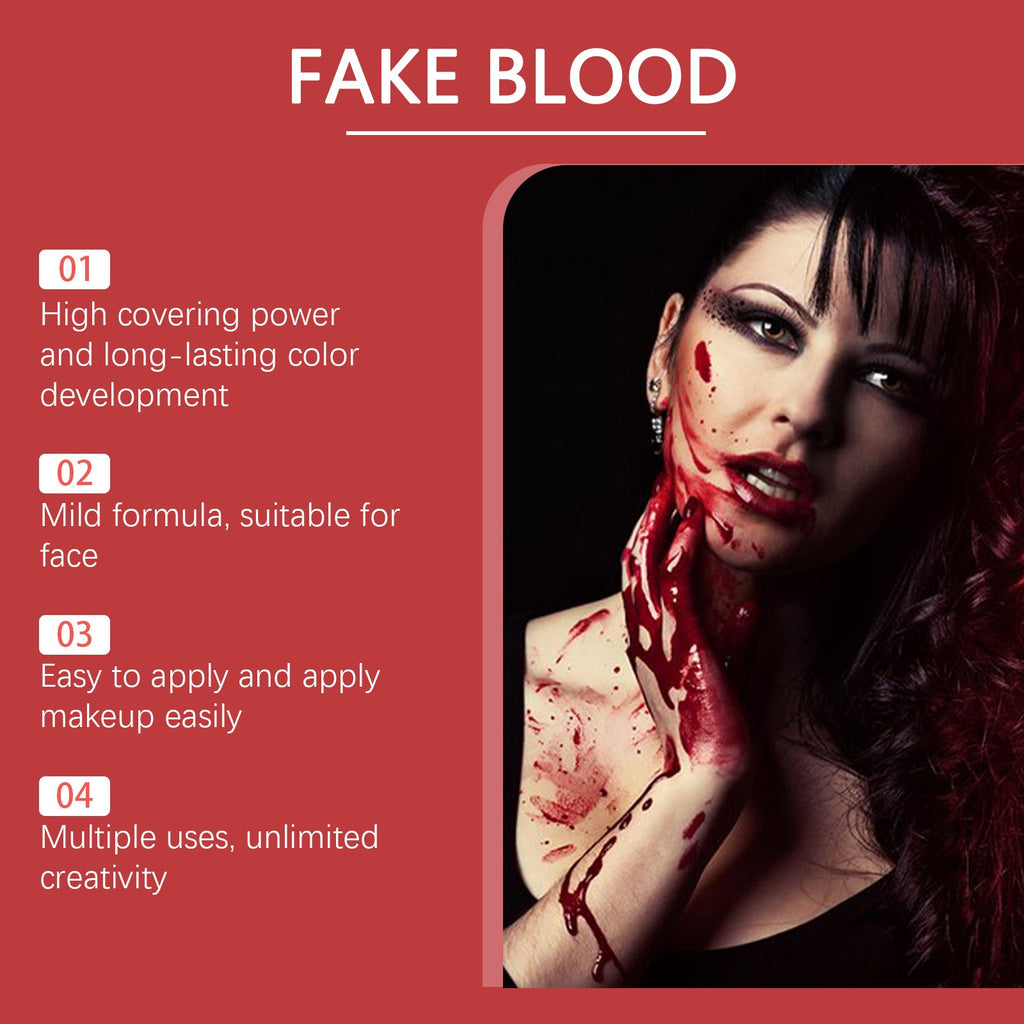 Eelhope Halloween Fake Blood Makeup Props Fake Blood Realistic And Easy To Wash Blood Plasma Trick Fake Blood