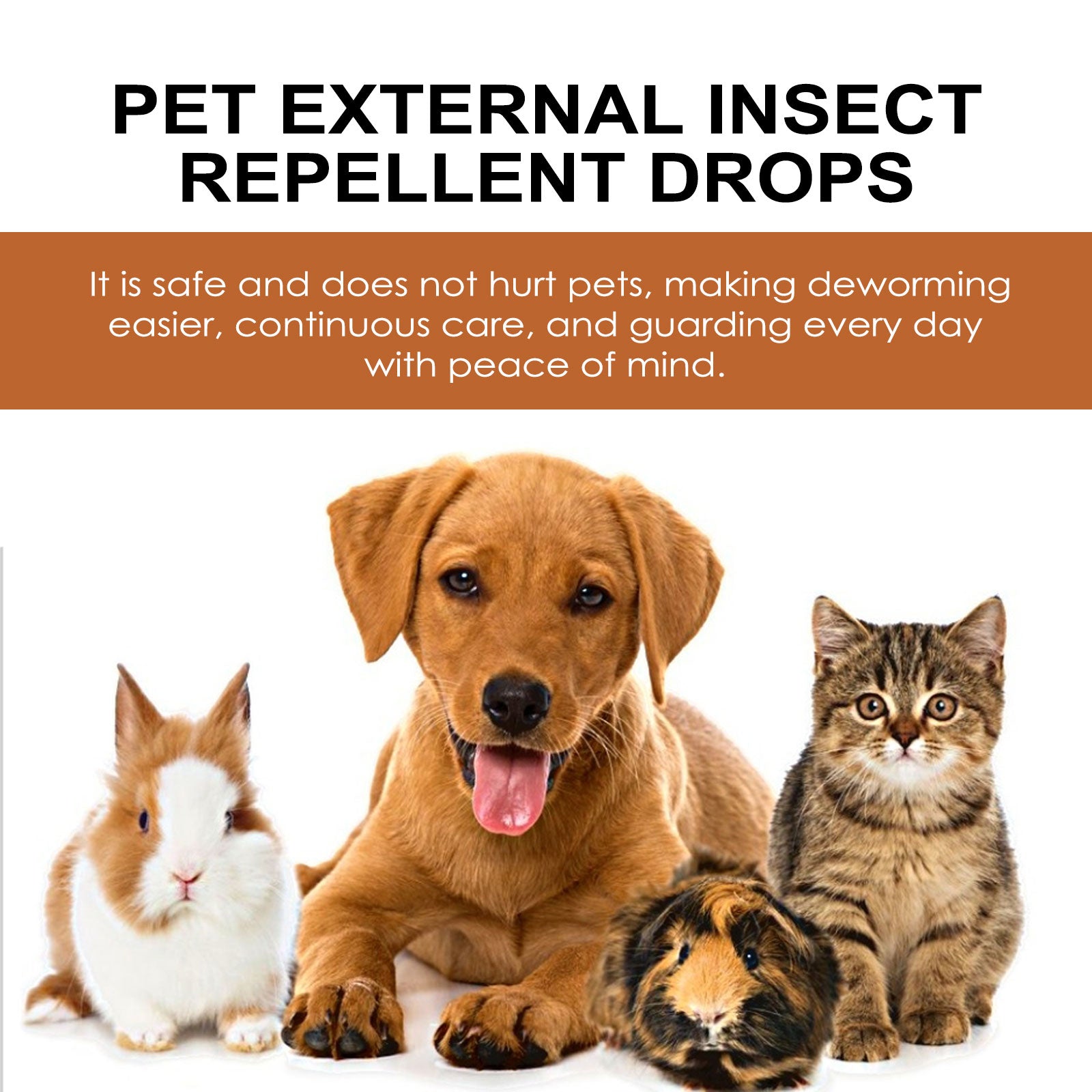 Pet Extracorporeal Insect Repellent Drops, Cats And Dogs Clean To Remove Ticks And Fleas Drops