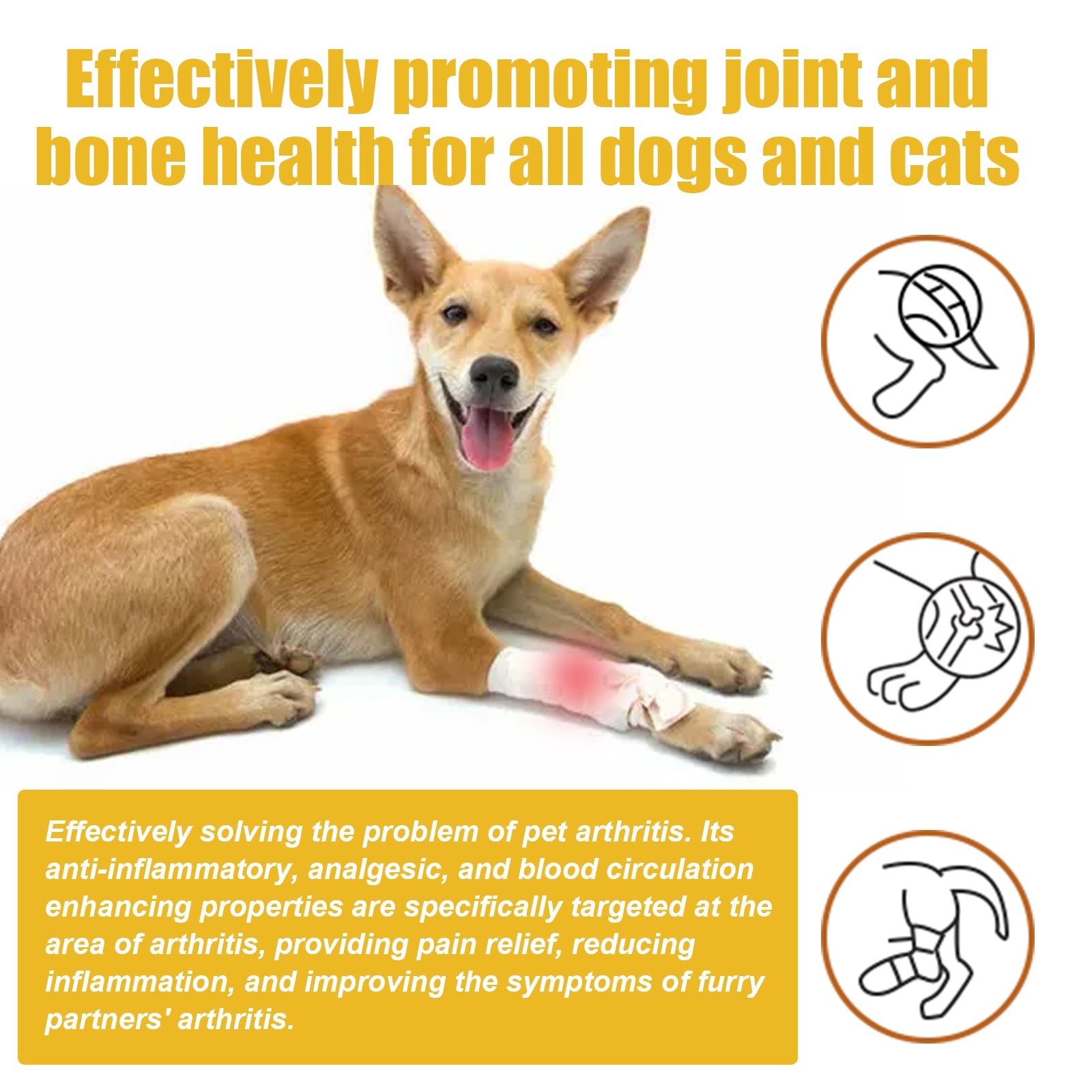 Pet Joint Repair Spray, Cats And Dogs Relieve Body Joint Soreness Muscles And Bone Care Spray