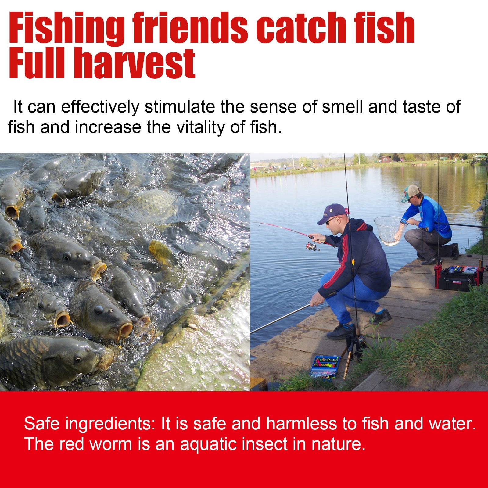 HozoneX Fish Attractants, Concentrated Fishing Comprehensive Bait Fast Nesting Red Worm Liquid Thick Fishy Bait Opening Agent