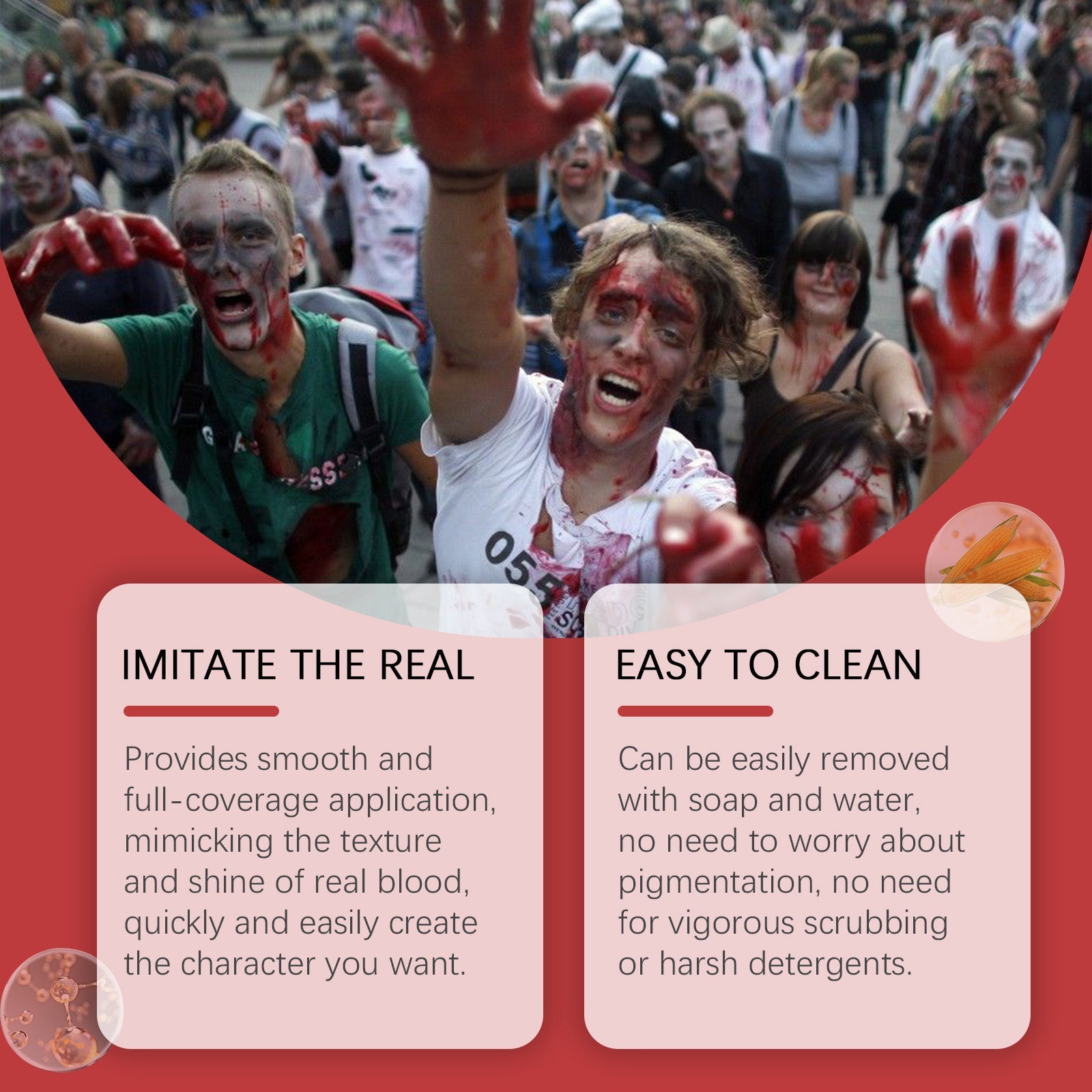 Eelhope Halloween Fake Blood Makeup Props Fake Blood Realistic And Easy To Wash Blood Plasma Trick Fake Blood