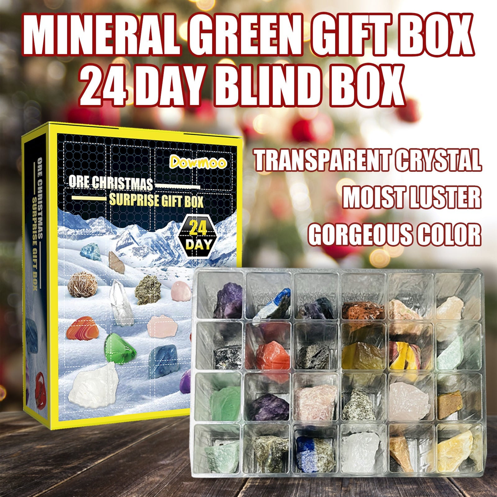 24 Grille Ore Blind Box Christmas 24 Days Multi-Colored Ore Toy Gift Box