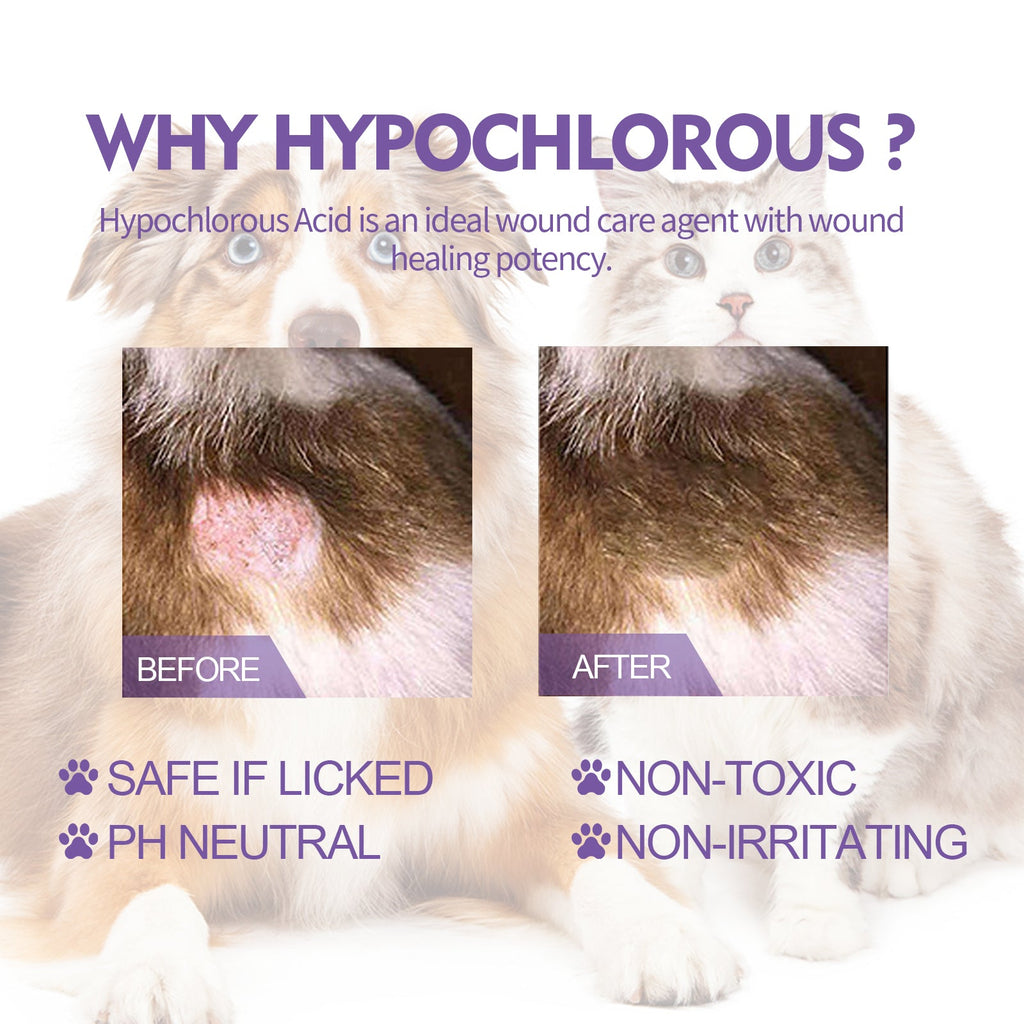 Pet Skin Relief Spray, Relieves Dog And Cat Skin Itchiness Eliminates Mites Cleaning Care Spray