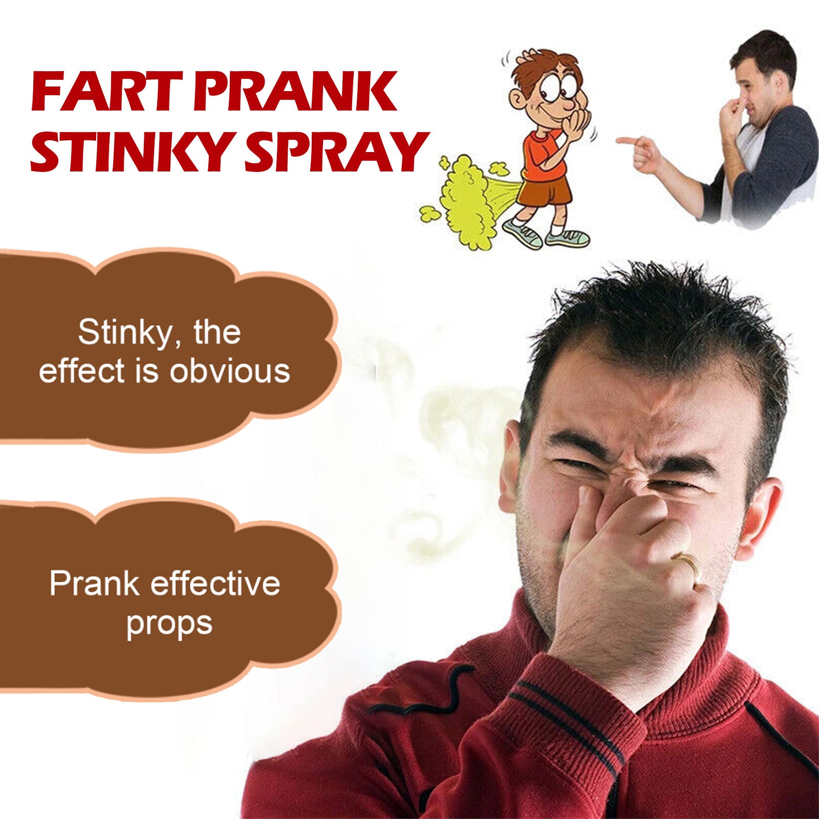 Fart Pepper Spray, Liquid Odor Pranks Portable Spray For April Fool's Day Pranks