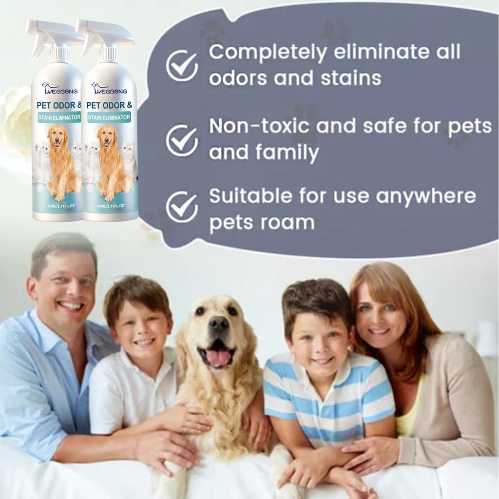 Pet Odor & Stain Eliminator, Clean Dog And Cat Body Odor Feces Odor Removal Indoor Fresh Deodorizer