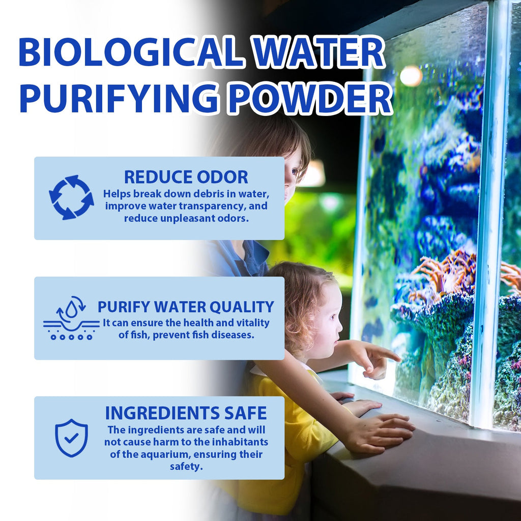 Fish Tank Water Purifier Removes Algae Powder, Clean Fish Tank Remove Moss Algae Net Water Quality Instant Algae Removal Powder