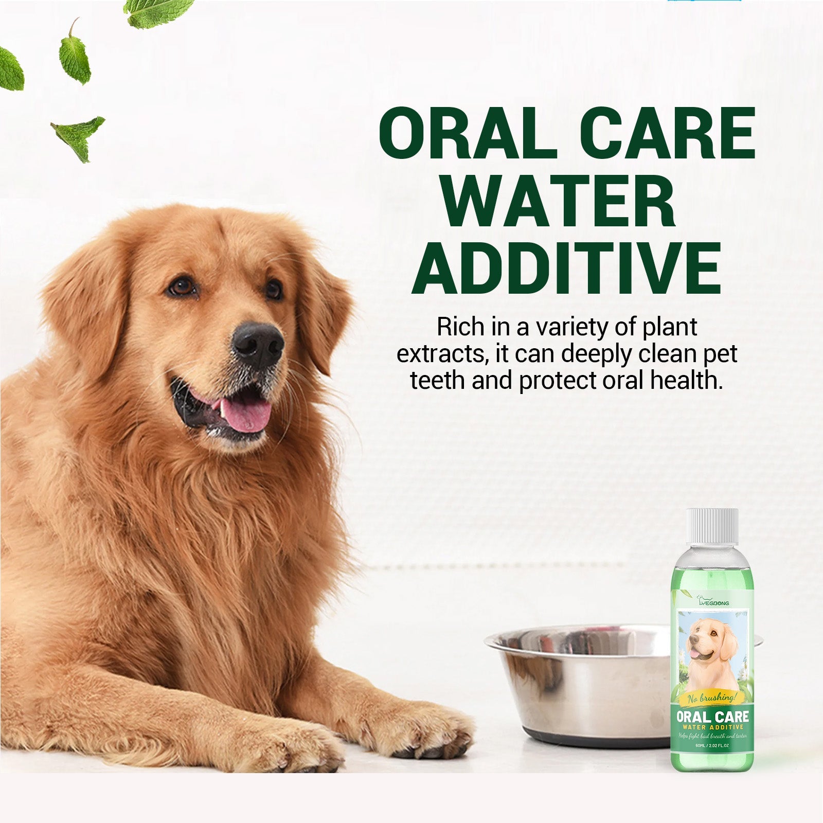 Pet Fresh Breath Cleanser Teeth Water Dog Dog Cat Tooth Stains Mouth Cleaning Ear Canal Odor Cleaning Earwax